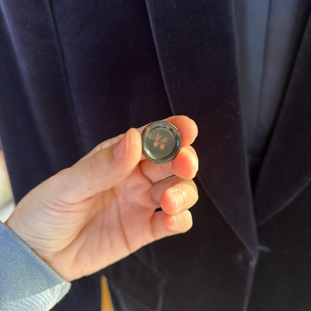 J. Crew Ludlow Navy Blue Velvet Blazer - Picture 4 of 5